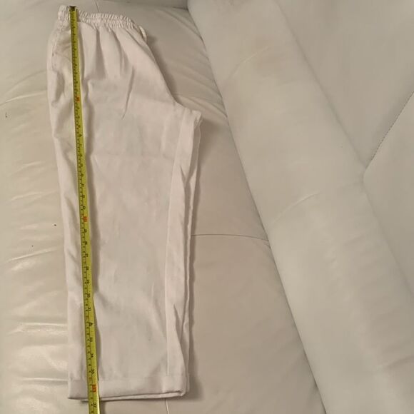 Ci Sono Wovens Linen Blend Lightweight Pockets White Women’s Boho Pants Size L - Picture 6 of 10